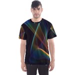Abstract Rainbow Lily, Colorful Mystical Flower  Men s Sport Mesh Tee