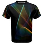 Abstract Rainbow Lily, Colorful Mystical Flower  Men s Cotton Tee