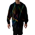 Abstract Rainbow Lily, Colorful Mystical Flower  Hooded Wind Breaker (Kids)