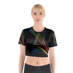 Abstract Rainbow Lily, Colorful Mystical Flower  Cotton Crop Top