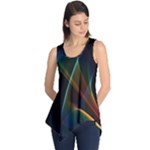 Abstract Rainbow Lily, Colorful Mystical Flower  Sleeveless Tunic