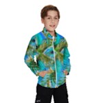 Crystal Gold Peacock, Abstract Mystical Lake Wind Breaker (Kids)