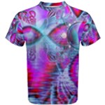Crystal Northern Lights Palace, Abstract Ice  Men s Cotton Tee