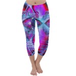 Crystal Northern Lights Palace, Abstract Ice  Capri Winter Leggings 