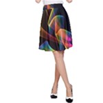 Crystal Rainbow, Abstract Winds Of Love  A-Line Skirt