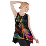 Crystal Rainbow, Abstract Winds Of Love  Side Drop Tank Tunic
