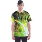Dawn Of Time, Abstract Lime & Gold Emerge Men s Sport Mesh Tee