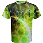 Dawn Of Time, Abstract Lime & Gold Emerge Men s Cotton Tee