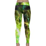 Dawn Of Time, Abstract Lime & Gold Emerge Yoga Leggings
