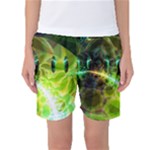 Dawn Of Time, Abstract Lime & Gold Emerge Women s Basketball Shorts