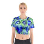 Irish Dream Under Abstract Cobalt Blue Skies Cotton Crop Top