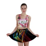 Peacock Symphony, Abstract Rainbow Music Mini Skirts