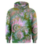 Rose Forest Green, Abstract Swirl Dance Men s Pullover Hoodie