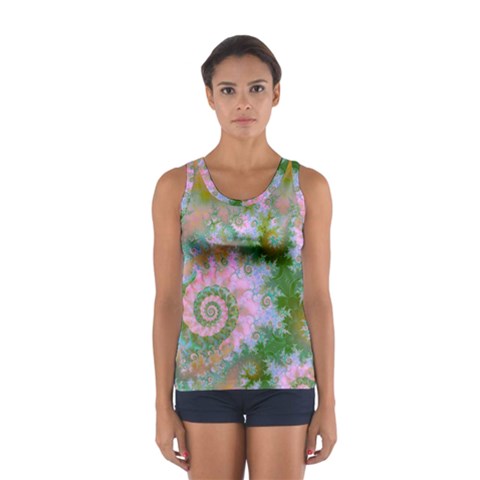 Rose Forest Green, Abstract Swirl Dance Tops from UrbanLoad.com