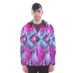 Ruby Red Crystal Palace, Abstract Jewels Hooded Wind Breaker (Men)