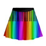 Rainbow Piano Keyboard  Mini Flare Skirt