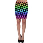 Rainbow Stars and Hearts Bodycon Skirt