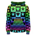 Rainbow Stars and Hearts Women s Pullover Hoodie