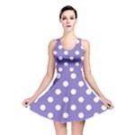 Polka Dots - White on Ube Violet Reversible Skater Dress