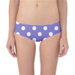 Polka Dots - White on Ube Violet Classic Bikini Bottoms