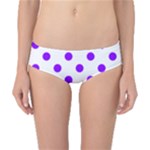 Polka Dots - Violet on White Classic Bikini Bottoms