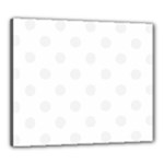 Polka Dots - White Smoke on White Canvas 24  x 20  (Stretched)