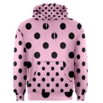 Polka Dots - Black on Cotton Candy Pink Men s Pullover Hoodie