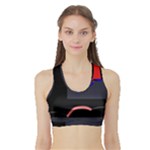 Geometrical abstraction Sports Bra with Border