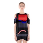 Geometrical abstraction Cutout Shoulder Dress