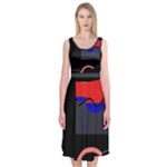 Geometrical abstraction Midi Sleeveless Dress