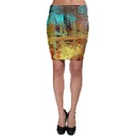 Autumn Landscape Impressionistic Design Bodycon Skirt