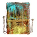 Autumn Landscape Impressionistic Design Drawstring Bag (Large)