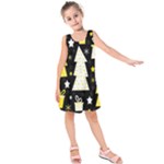 Yellow playful Xmas Kids  Sleeveless Dress