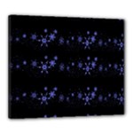 Xmas elegant blue snowflakes Canvas 24  x 20 