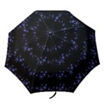 Xmas elegant blue snowflakes Folding Umbrellas