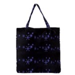 Xmas elegant blue snowflakes Grocery Tote Bag