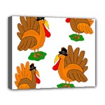 Thanksgiving turkeys Deluxe Canvas 20  x 16  