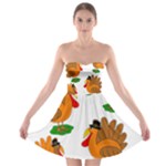 Thanksgiving turkeys Strapless Bra Top Dress