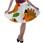 Thanksgiving turkeys A-line Skater Skirt