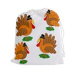 Thanksgiving turkeys Drawstring Pouches (XXL)