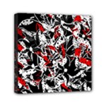 Red abstract flowers Mini Canvas 6  x 6 