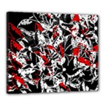 Red abstract flowers Canvas 24  x 20 