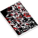 Red abstract flowers Large Memo Pads