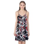Red abstract flowers Camis Nightgown