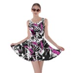 Purple abstract flowers Skater Dress