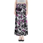 Purple abstract flowers Maxi Skirts