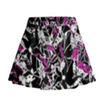 Purple abstract flowers Mini Flare Skirt