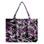 Purple abstract flowers Medium Tote Bag