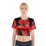 Red tulips Cotton Crop Top