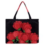 Red tulips Medium Zipper Tote Bag